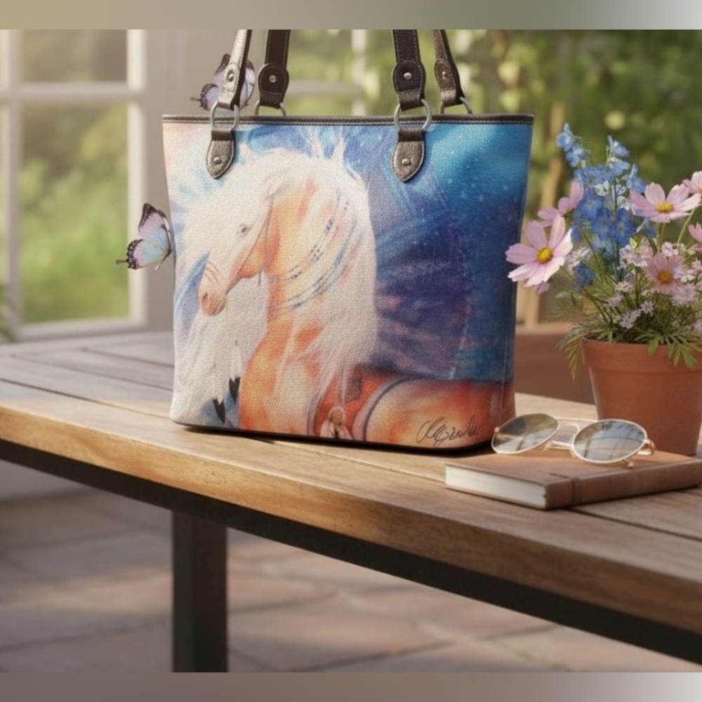 Montana West Palomino Stallion Tote NWT